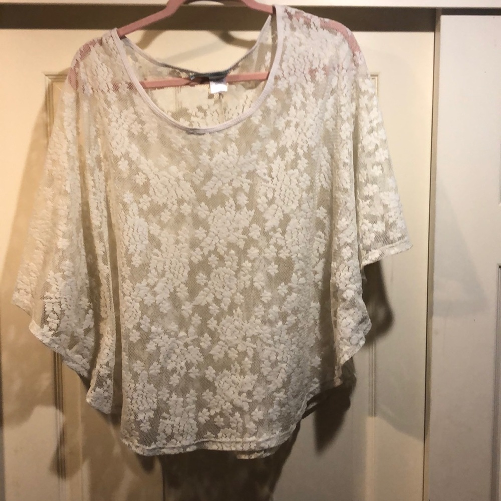 White lace poncho from Maurice’s size XXL